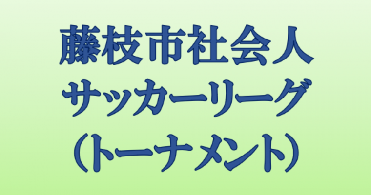 藤枝市社会人リーグ（トーナメント）大会結果